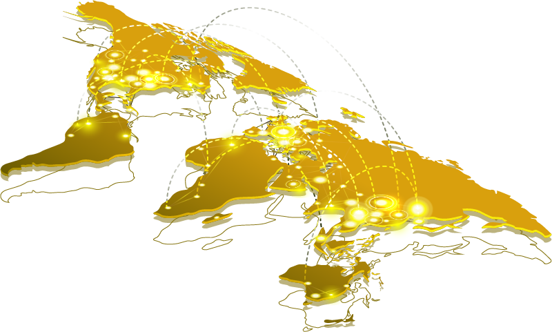 Global Coverage - World Map with Connection Points